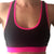 Black and hot pink fitness bra top