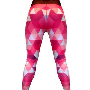 red triangles yoga pants