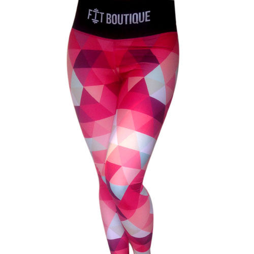 red triangles yoga leggings