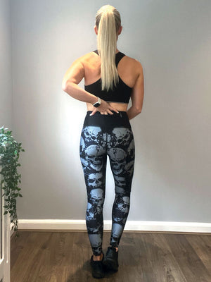 V2 Cursed Skull Leggings Back