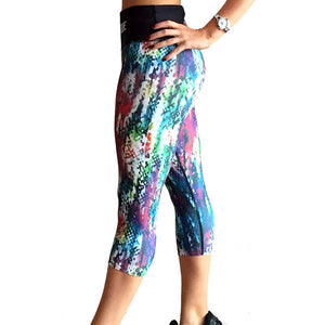 Glamour grunge cropped fitness leggings