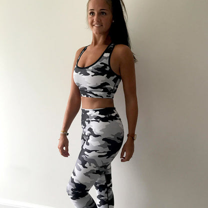 Grey Camo Bra Top