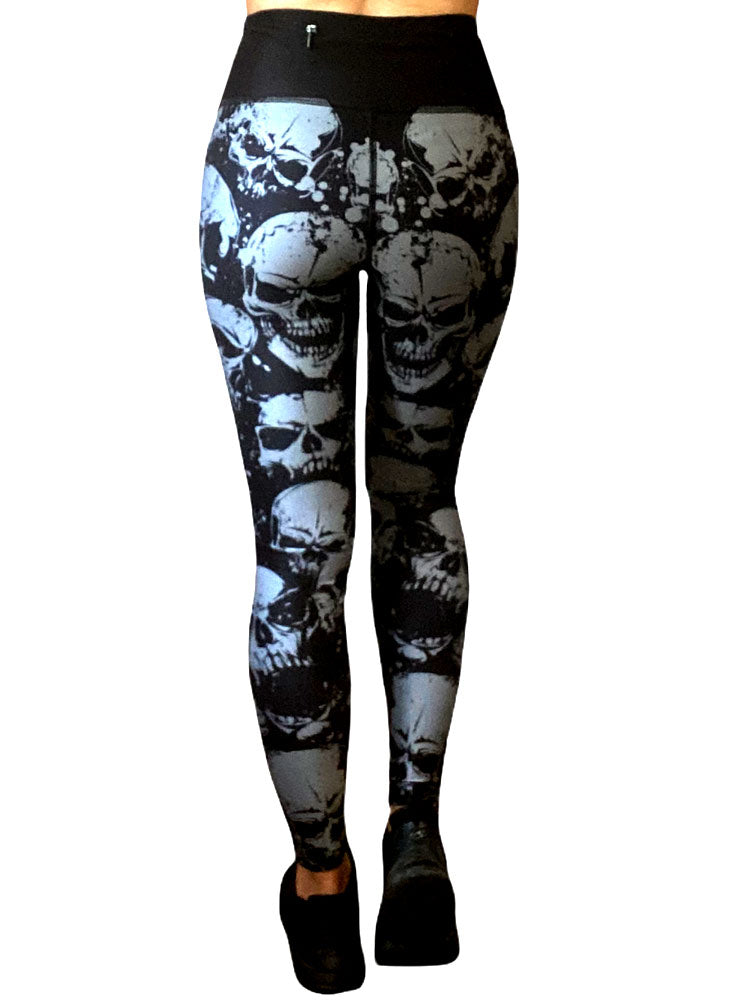 Skull gym leggings cheap