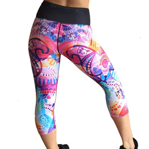 Indian summer fitness capris - back