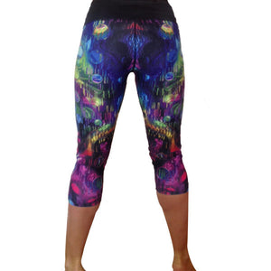 fitness capri pants - multi coloured